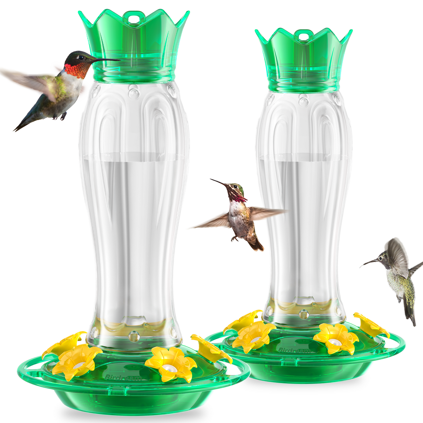 Hanging Hummingbird Feeder, 15oz, Ant Moat, Plastic, Easy to Refill