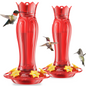 Hanging Hummingbird Feeder, 15oz, Ant Moat, Plastic, Easy to Refill