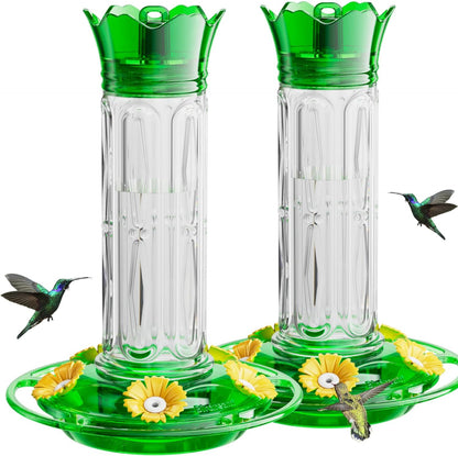 Hanging Hummingbird Feeder, 10oz, Ant Moat, Plastic, Easy to Refill