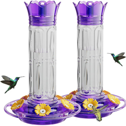 Hanging Hummingbird Feeder, 10oz, Ant Moat, Plastic, Easy to Refill