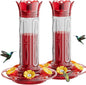 Hanging Hummingbird Feeder, 10oz, Ant Moat, Plastic, Easy to Refill