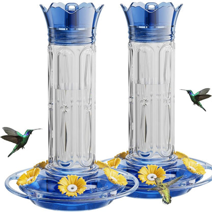 Hanging Hummingbird Feeder, 10oz, Ant Moat, Plastic, Easy to Refill