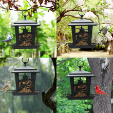 Load image into Gallery viewer, Birdream Bird Feeders for Outside Hanging Metal Bird Feeder with Unique Hummingbird Pattern Square Shape Birdfeeders Attracting Wild Birds for Outdoors Garden Yard
